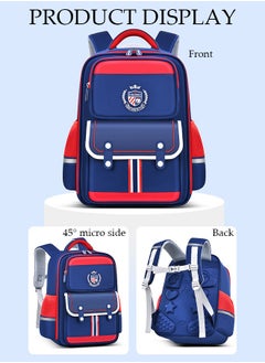DUNISO Kids School Backpack, Large Capacity Backpack for Boys, Lightweight Schoolbag for Teen Boys Bookbag with Compartments Reflective Strip, Watrer Resistant Bookbag for Elementary Primary School  - Image 5