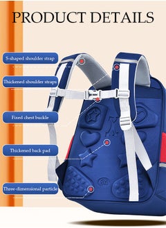 DUNISO Kids School Backpack, Large Capacity Backpack for Boys, Lightweight Schoolbag for Teen Boys Bookbag with Compartments Reflective Strip, Watrer Resistant Bookbag for Elementary Primary School  - Image 4