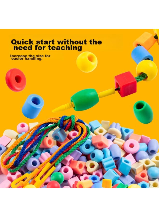 Babamama Dad Mom Baby Bead Toy Building Blocks Stringing Beads With Thread, Children's Toy, Birthday Gift For Boys And Girls - Image 3