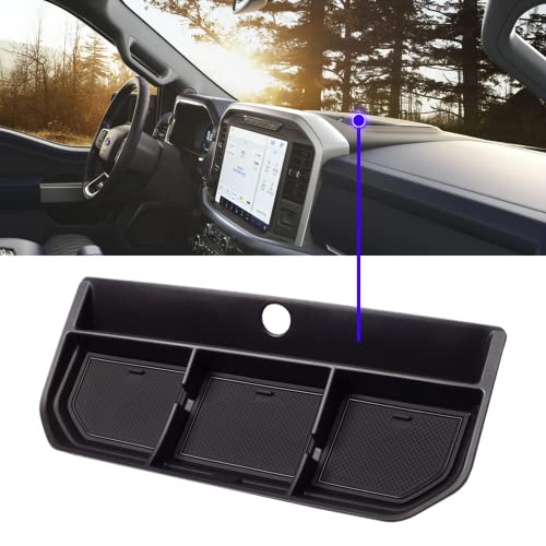 XXCIWP 2024 2023 F150 Center Console Dash Storage Tray for 2021 2022 2023 2024 Ford F150 Dash Center Console Tray Ford F150 2022 Accessories F150 Dashboard Storage Organizer Sunglass Holder 2023 F150 - Image 5