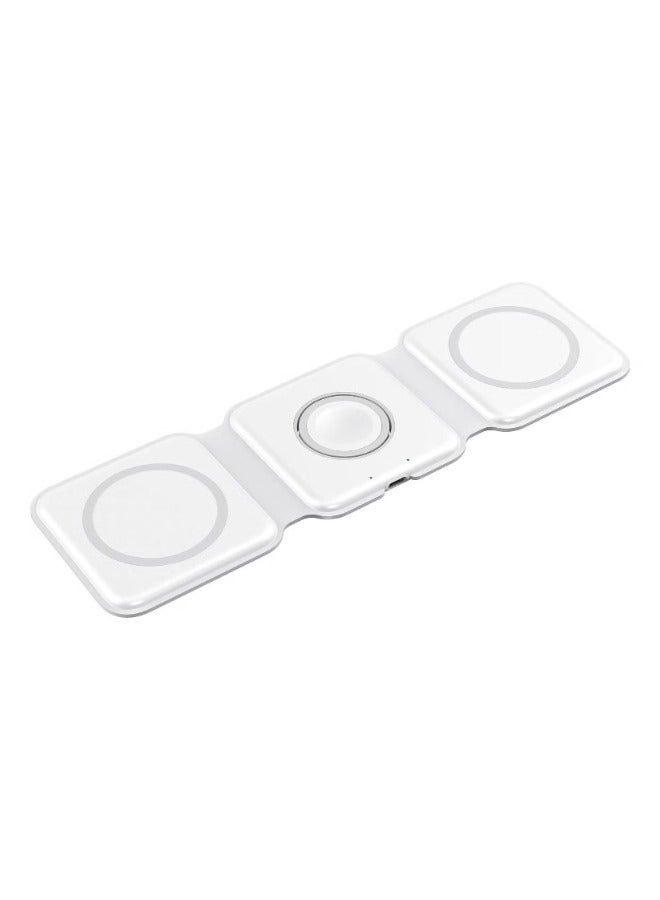 ACLIX Foldable Ultra-Thin Mobile Phone Watch Stand Charger 15W Fast QI Magnetic 3 in 1 Wireless - Image 1