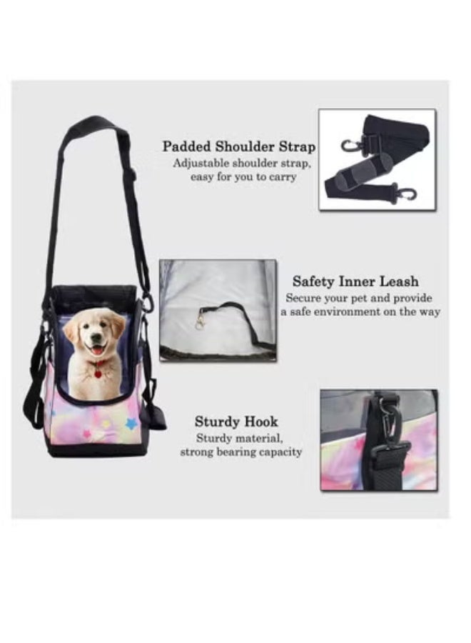 NNC PETS Transport bag with Comfortable mat, full top cover design, Durable Zippers, and Multiple storage pockets, Portable pet carrier bag with Handle, Leash inside, Shoulder strap & Breathable 42cm (Pink) - Image 4