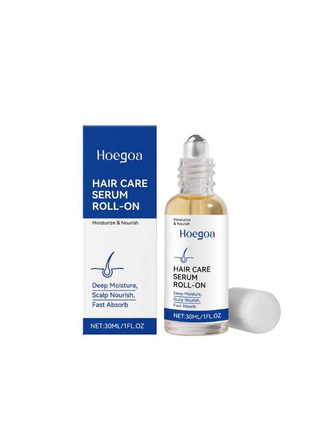 Hoegoa Hair Growth Serum Roll-On, With Ginger Root Oil and  Rosemary Oil, Hair Roll Serum, No-Rinse, Fast-Absorbing, For Thinning Hairs And All Types, 30ml/1fl oz