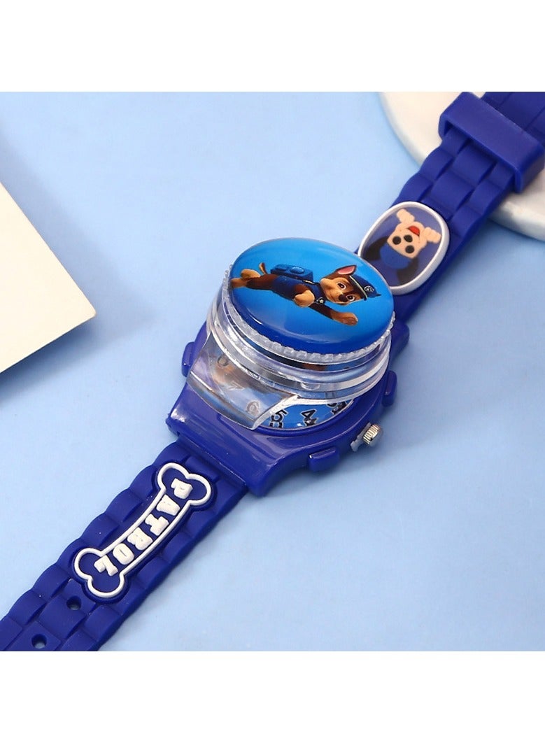 HIHILOOK Blue PAW Patrol Cartoon Flip Cover Children's Watch - Image 2
