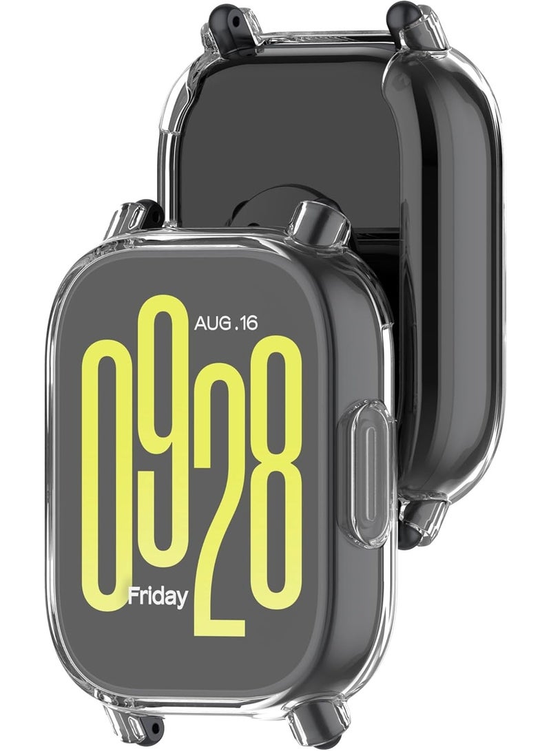 HablTech Protective Case for Redmi Watch 5 Lite TPU Shockproof Screen Protector Cover Case (Clear) - Image 3