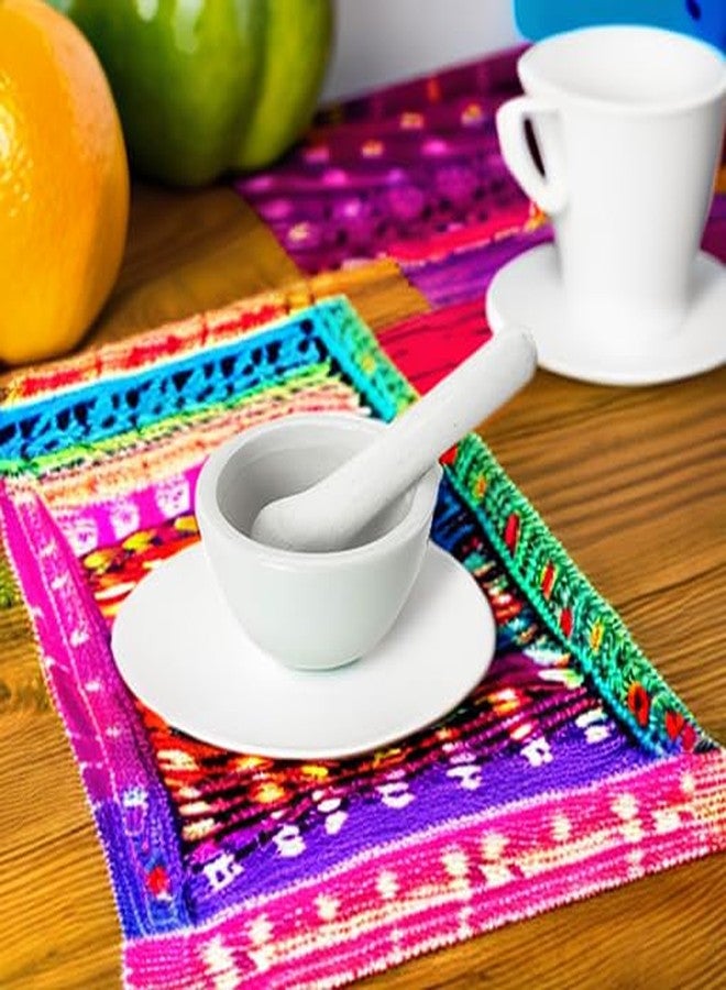 Ruiwaer Mini Porcelain Mortar and Pestle 60ml Mixing Grinding Bowl Crusher Set, White - Image 5