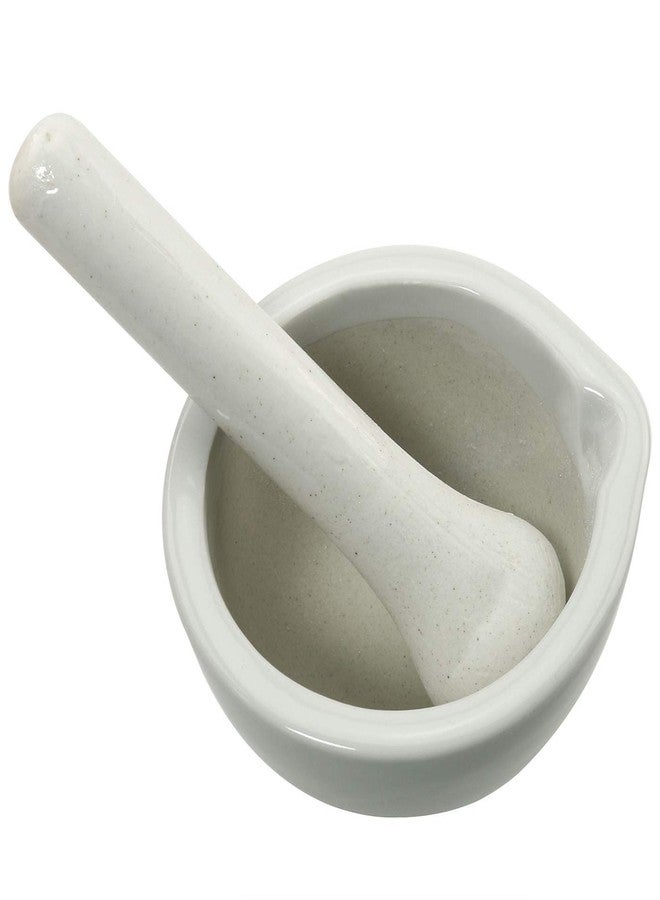 Ruiwaer Mini Porcelain Mortar and Pestle 60ml Mixing Grinding Bowl Crusher Set, White - Image 4