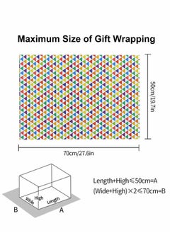 KASTWAVE Gift Wrapping Paper, Happy Birthday Wrapping Paper Recycled Gift Wrapping Paper, Birthday Wrap Paper with Tags Ribbons Sticker Double for Birthday, Bridal Baby Shower, Graduations, Boy, Girl  - Image 3