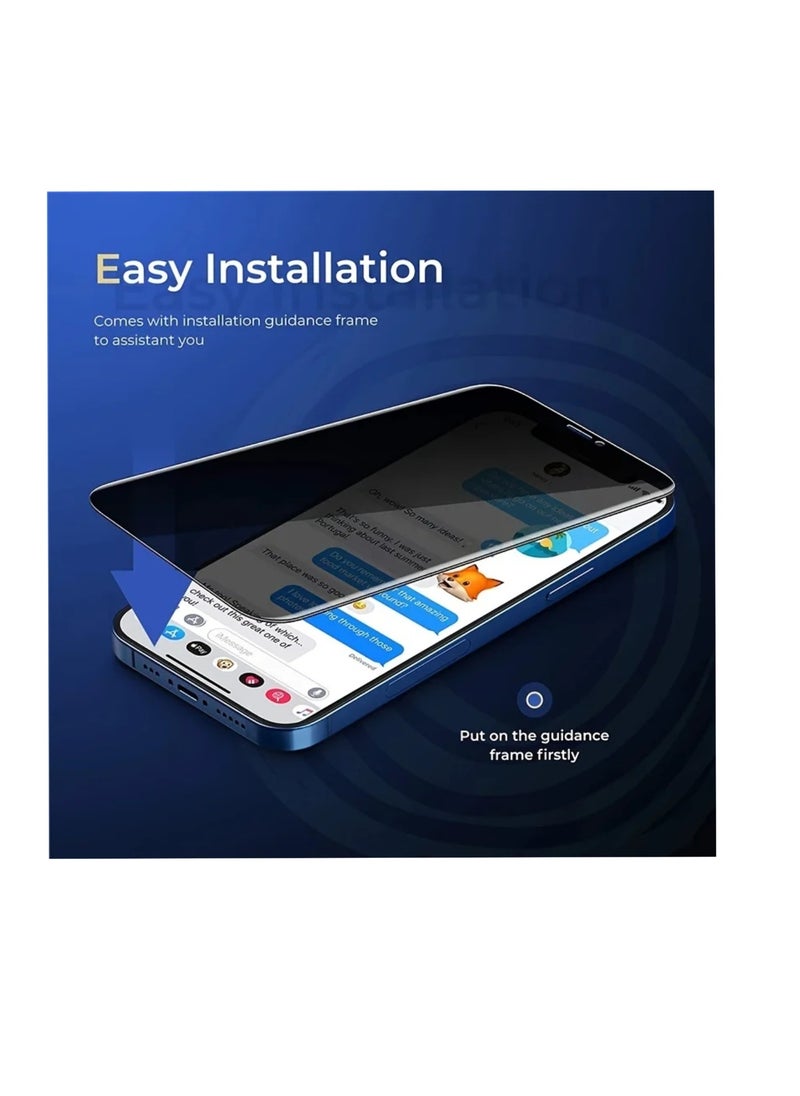 Raxoom 3-Pack Privacy Screen Protector for iPhone 13 Pro Max (6.7") â€“ Anti-Spy Tempered Glass, Scratch Resistant, Full-Screen Coverage, Ultra HD Clarity, Bubble-Free, Easy Installation, Anti-Fingerprint, Case-Friendly â€“ Premium Screen Guard for Ultimate Prot - Image 3