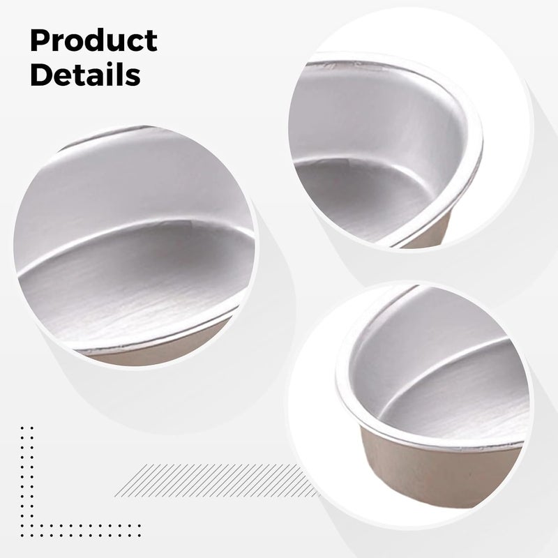 Oval Pans, 10 Pcs, 3.4 X 2.5 X 1 in, Aluminum Cake Molds for Brownies, Loaf and Muffin, Double-Sided Anodized, Rustproof Tart Holder, Lightweight and Perfect for Baking - Image 5