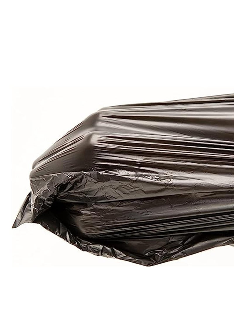 Large Solid Black Household Trash Bag 12 x 7 x 22 Black Bag Strip Handling Bulk Groceries Retail Heavy Duty 100pcs - Image 3