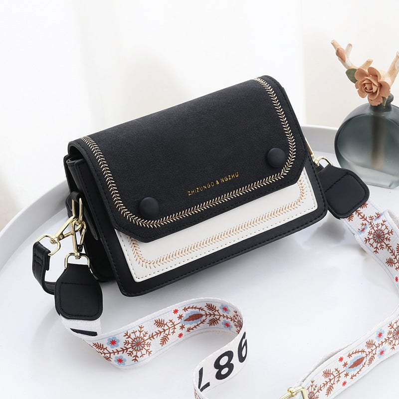 New High-Value Contrasting Color Macaron Fashion Small Square Bag, Small Fragrant Sweet Women'S Bag, Simple Versatile Women'S Bag - Image 2