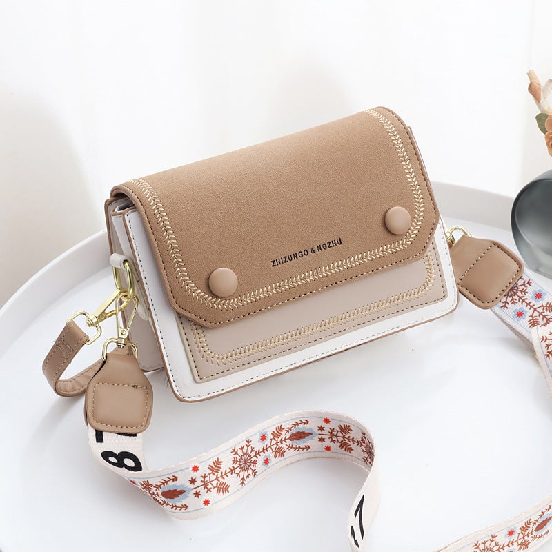 New High-Value Contrasting Color Macaron Fashion Small Square Bag, Small Fragrant Sweet Women'S Bag, Simple Versatile Women'S Bag - Image 4