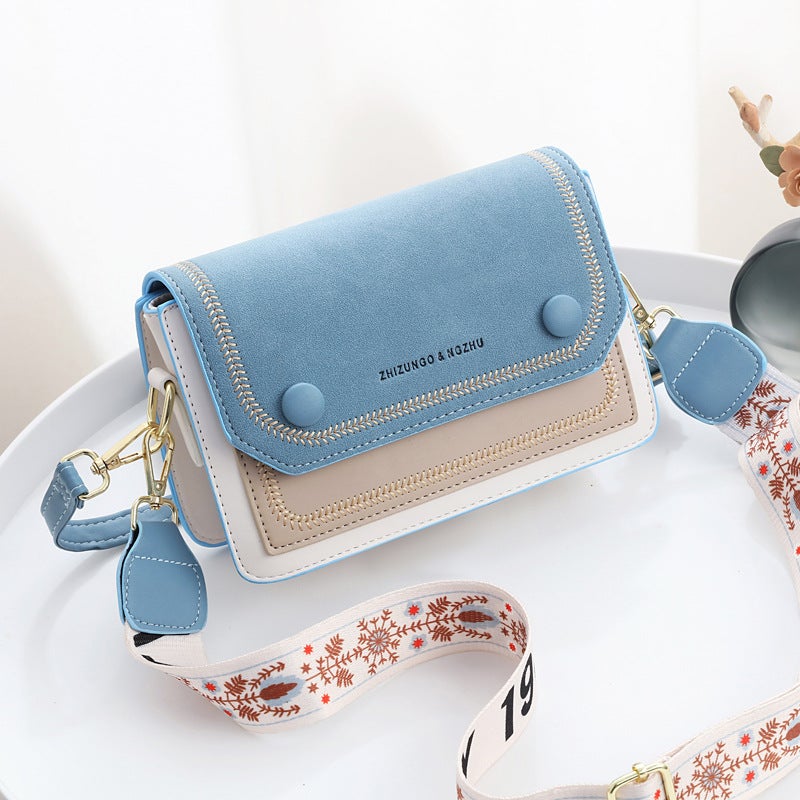 New High-Value Contrasting Color Macaron Fashion Small Square Bag, Small Fragrant Sweet Women'S Bag, Simple Versatile Women'S Bag - Image 5