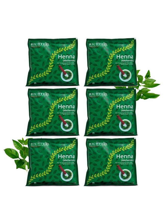 Richfeel Heena Mehendi Powder 100G Each Pack Of 6 - Image 1
