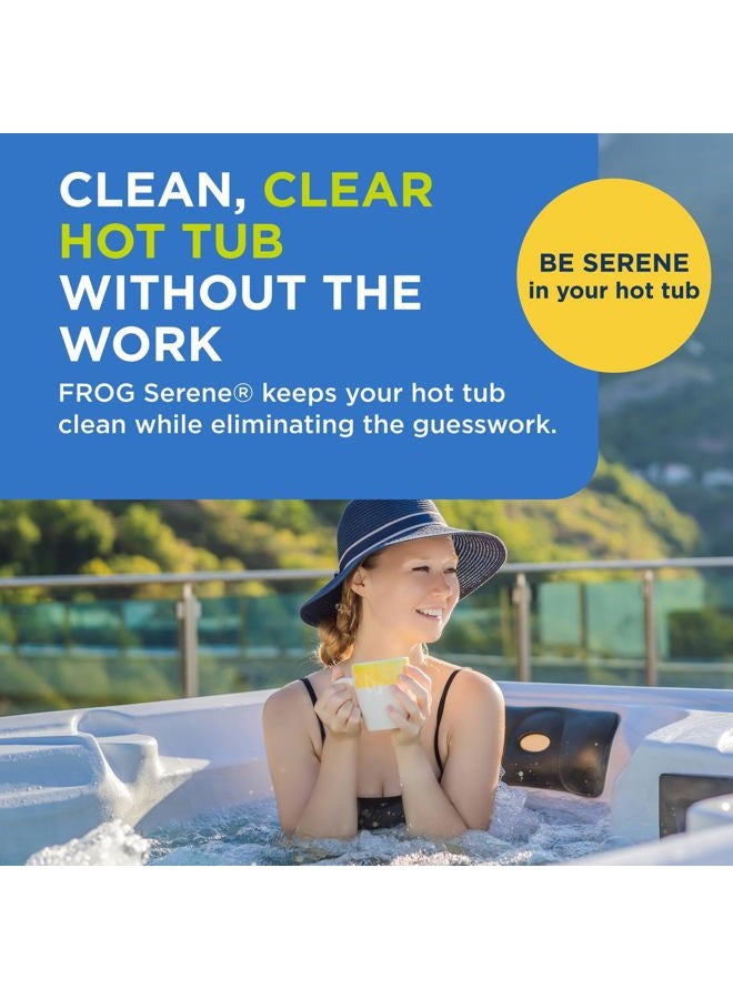 Frog Serene® Floating Sanitizing System + 2 Bromine Cartridges + 1 FROG Maintain® Non-Chlorine Shock Treatments for Hot Tubs - Image 2