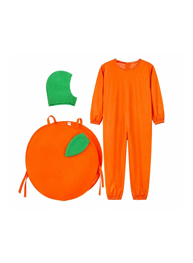 Toy Land Kids Orange Fruit Costume Set – Food Theme Fancy Dress Outfit for Boys & Girls of age 6 to 7 years - Image 1
