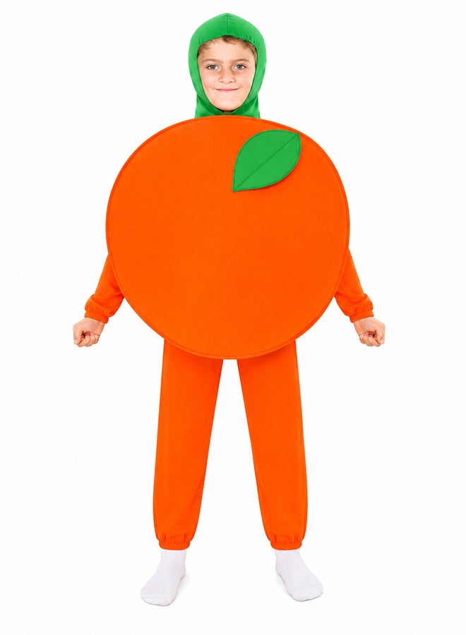 Toy Land Kids Orange Fruit Costume Set – Food Theme Fancy Dress Outfit for Boys & Girls of age 6 to 7 years - Image 2