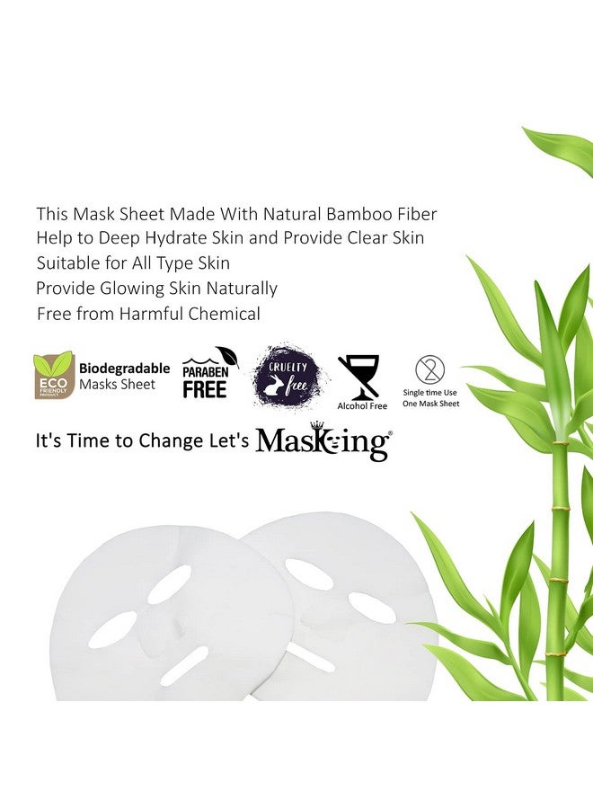 MasKing Bamboo Facial Sheet Mask of Lavender, Orange, Papaya, Neem & Saffron Ideal for Women & Men, 100ml (Combo Pack of 5) - Image 2