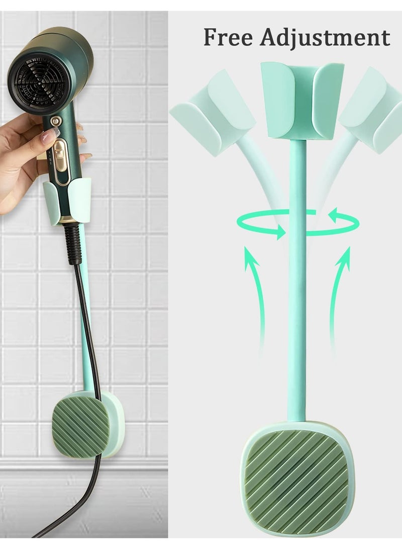 Excefore Wall Mounted Hair Dryer Holder, Self Adhesive Bracket with Tool-Free Adjustable Stand, Ideal for Bathroom, Toilet, Bedroom - Hair Stand-001 - Image 2