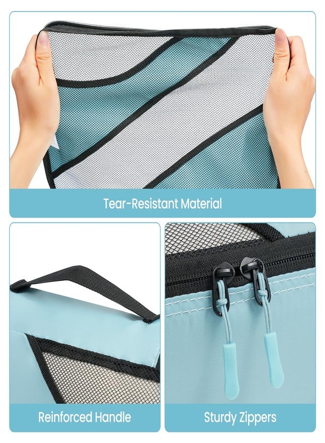 BAGAIL 6 Set Packing Cubes,Travel Luggage Packing Organizers, The Dusty Blue, 6 Set - Image 3