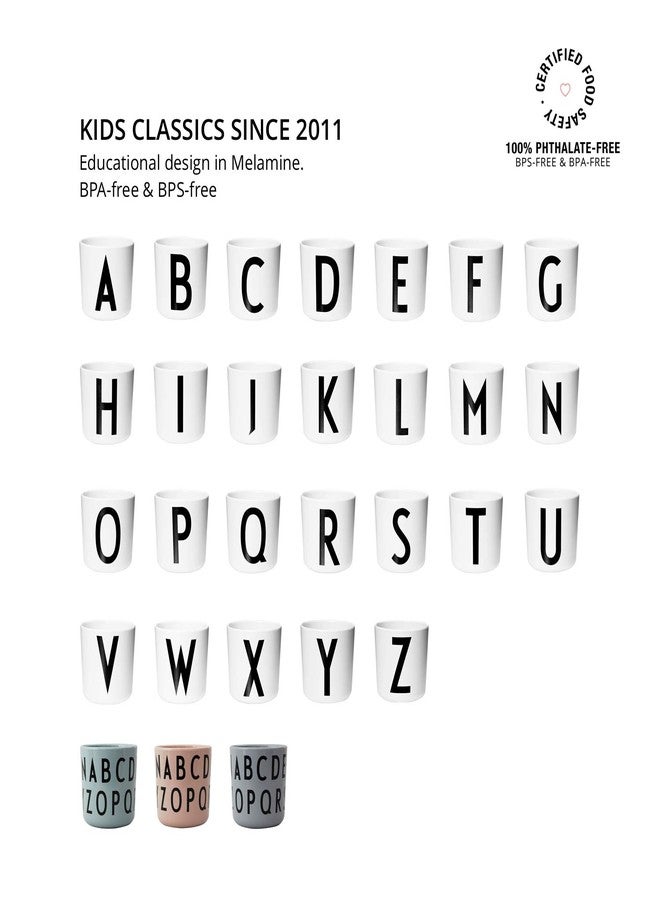 Design Letters Melamine Sippy Cups for Baby 7 Oz Grey| Kids Cups Designed in Denmark Reusable Cup for Baby 6+ Month|Learning Cup BPA/BPS Free | Children Drinking Cup Dishwasher Safe, Toddler Cup - Image 4