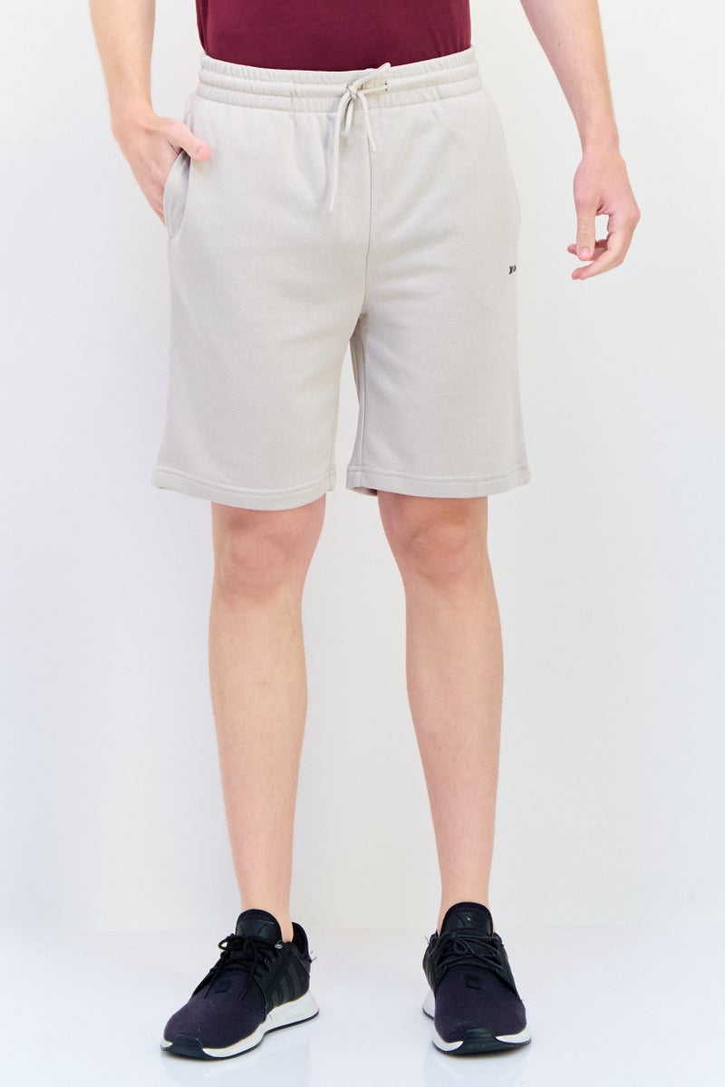 RBX Men Sportswear Fit Training Shorts, Beige - Image 1