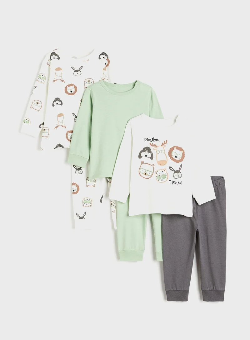H&M Infant 3 Pack Assorted Sweatshirt & Sweatpants Set