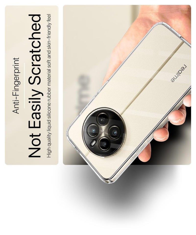 Nishtech for Realme 12 Pro, 12 pro Plus 5G Premium Transparent Hybrid Soft Slim Dust Proof Back Case Cover with Camera Protection - Image 2