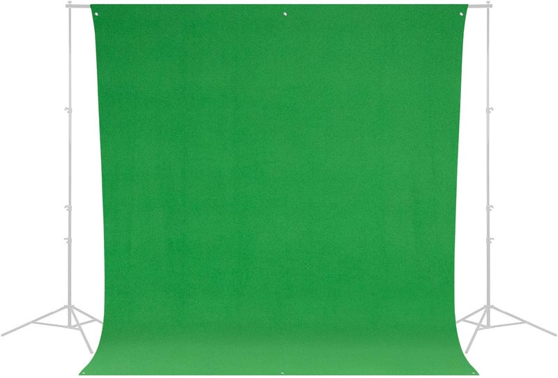 Westcott 130 9 x 10 Feet Green Screen Backdrop - Wrinkle Resistant and Machine Washable - Image 1