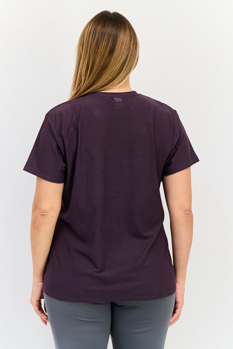 New Balance Women Sportswear Fit Short Sleeves Training T-Shirt, Purple - Image 4