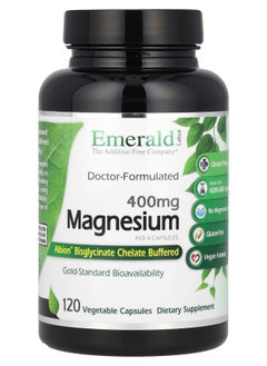 Emerald Laboratories Magnesium 400 mg 120 Vegetable Capsules (100 mg per Capsule) 