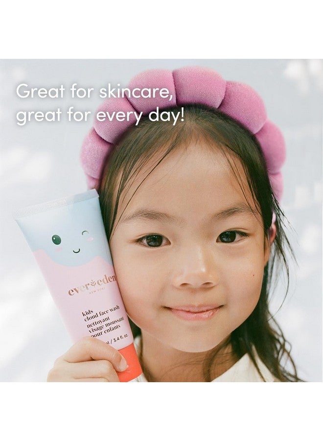 إيفردين مجموعة "صباح سعيد للأطفال" مع عصابة رأس سبا للبنات: مجموعة عناية ببشرة الأطفال نظيفة ونباتية | غسول وجه للأطفال + كريم وجه معدني بعامل حماية من الشمس 20 | غير سام | عناية سهلة الاستخدام ببشرة الأطفال - Image 4