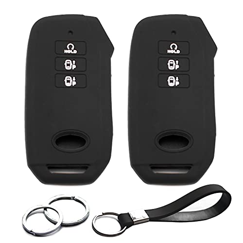 INFIPAR 2pcs Compatible with Kia EV6 NIRO EV Sportage NIRO Sorento Smart 6 7 Buttons Key Fob Cover Case Key Chain Protector Keyless Entry Remote Holder - Image 1