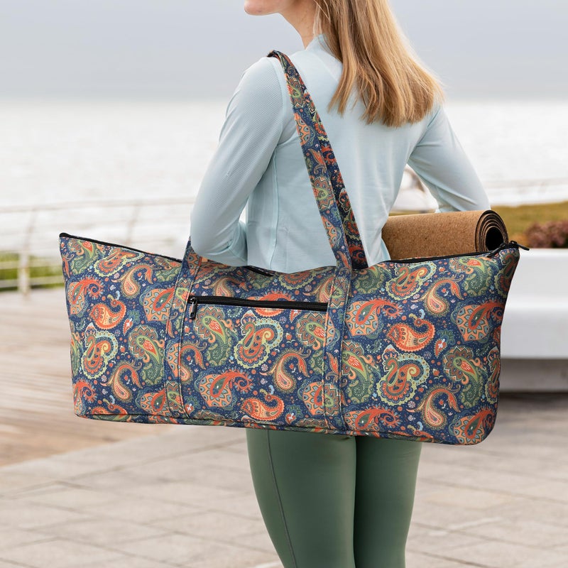 Boulder Bee Yoga Mat Bag with Wet Pocket, Large Yoga Mat Carrier, Yoga Gifts for Women, Gym Tote Bag for Travel Office Beach Workout - Image 2