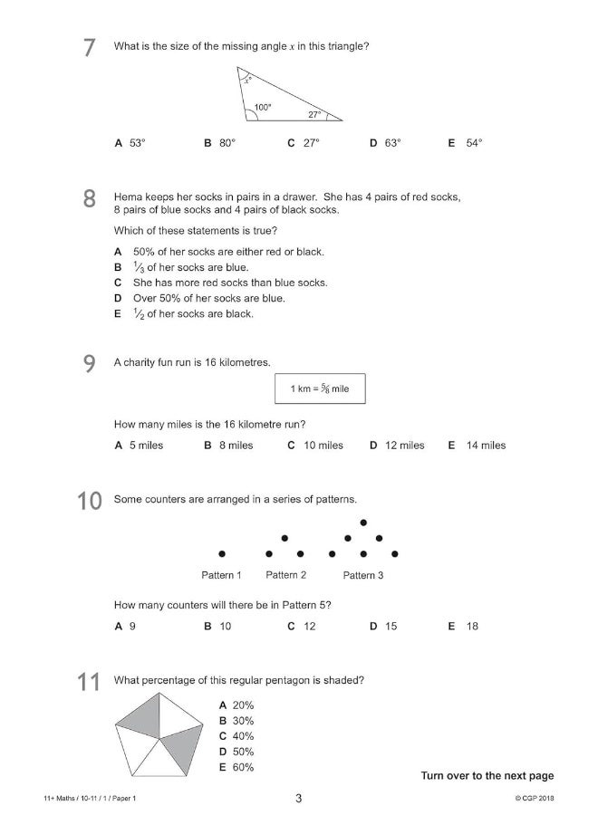 11+ GL Maths Practice Papers: Ages 10-11 - Pack 1 (with Parents' Guide & Online Edition) - Image 5