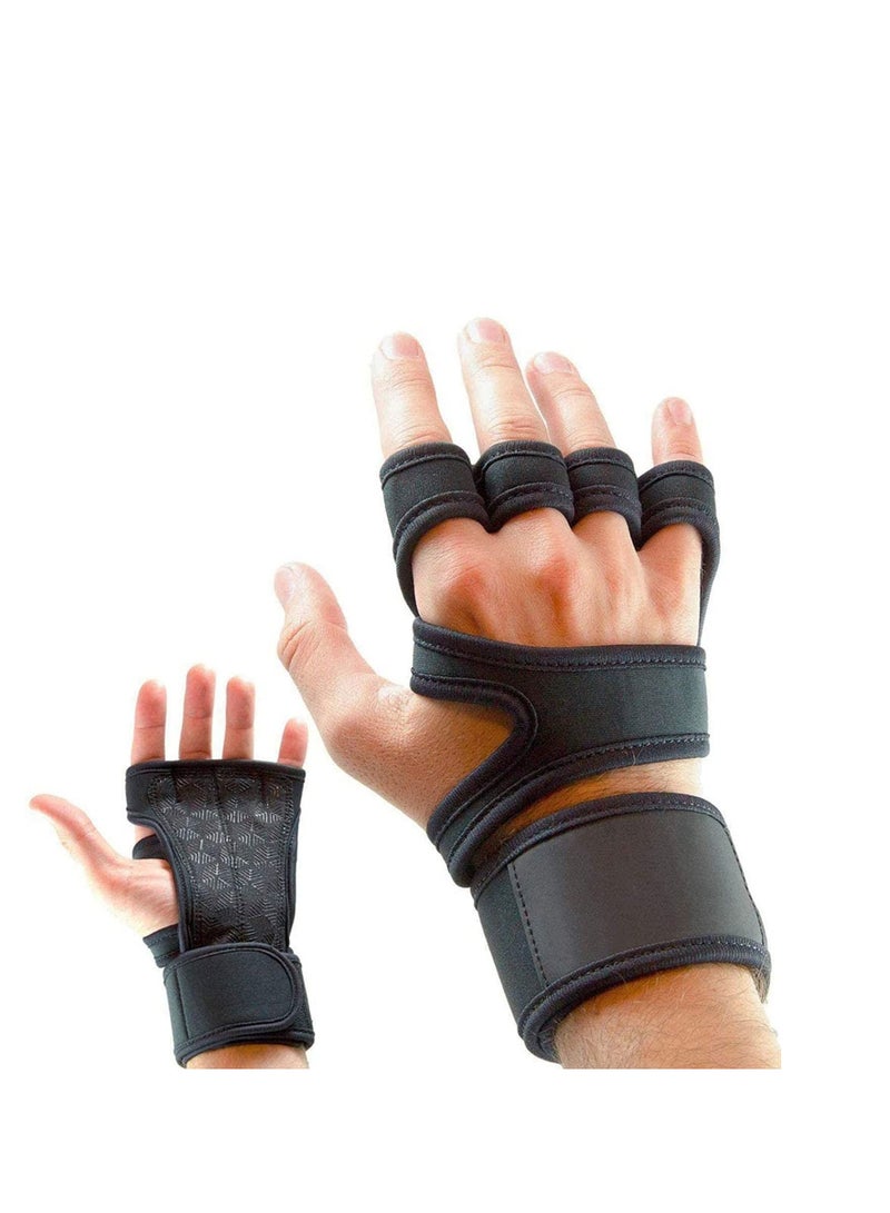 سيوسي قفازات التدريب الرياضي المتقاطع مع دعم المعصم من أجل اللياقة البدنية ورفع الأثقال وتمارين الصالة الرياضية ورفع الأثقال وحشوة السيليكون والسحب بدون مسامير للرجال والنساء وقبضة قوية - Image 1