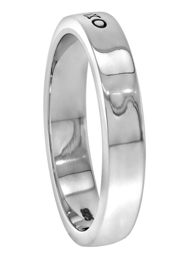 سابرينا سيلفر خاتم نسائي من الفضة الإسترلينية بتصميم XOXO، بلمسة نهائية مثالية وقطع أنبوبي، عرض 3/16 بوصة، مقاس 6.5 - Image 3