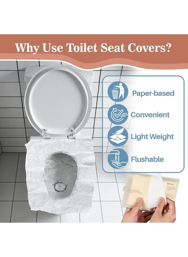 Toilet Seat Covers Disposable Flushable - 30 PCS Portable Travel Toilet Seat Cover, Individually Wrapped Potty Training Covers for Women, Mini Purse Size for Airplane Hotel Camping Bathroom - Image 3