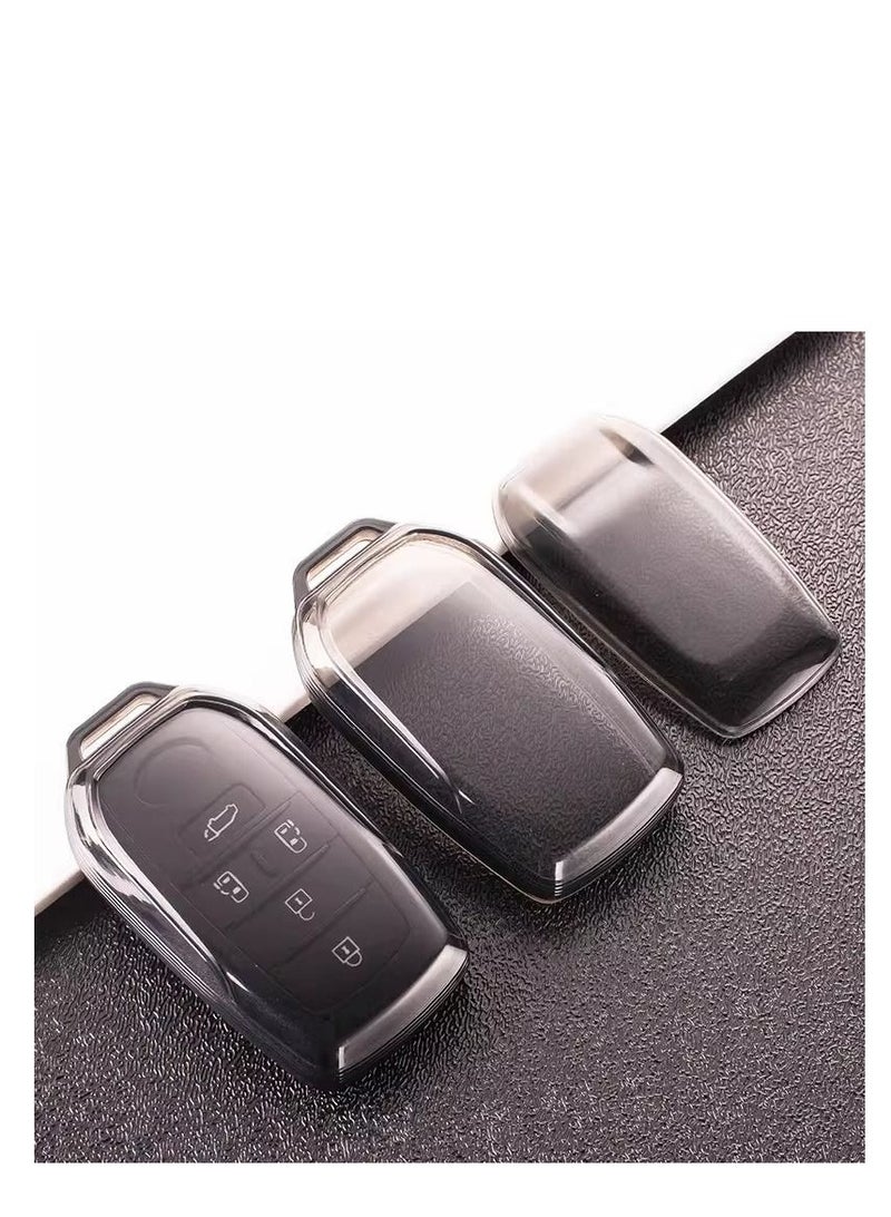 OUYoo Key Fob Cover for Toyota RAV4, Corolla, Tacoma, Highlander,Camry 2024-2026,Sienna, Prius, Crown,Fortuner, Hilux, Innova Crysta, Fortuner Legender, Innova HyCross, Land Cruiser,Fortuner, Hilux, Innova Crysta, Fortuner Legender, Innova HyCross, Land Cruiser Anti-DropFull Fobs Cover Key Case for Toyota 2/3/4/5/6 Buttons Smart Remote Keys,Comes with a key chain. - Image 3
