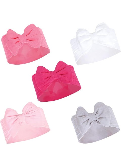Hudson Baby Infant Girl Cotton and Synthetic Headbands