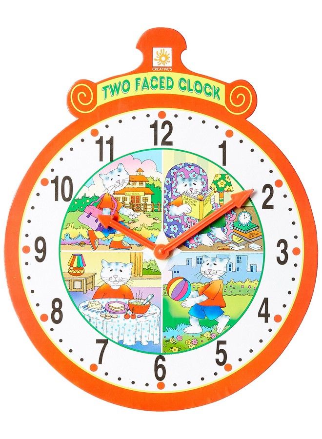 Creative Educational Aids P. Ltd. 0655 Two Faced Clock;Multicolor - Image 2