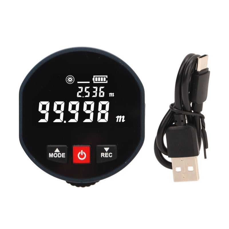 Digital Distance Meter 0-99.999m Range Roller Measurement Tool with Magnetic Back - HD LED Display 10-Set Data Storage for Curved Surfaces - Image 1
