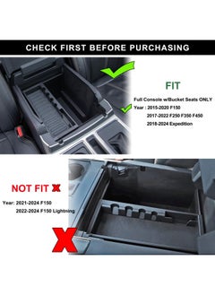 Generic Pimcar Compatible With Ford 2015 2020 F150 2017 2022 F250 F350 F450 2018 2022 Expedition Center Console Organizer Insert Tray Pallet Storage Accessories Work Great With The Factory Tray One Tray  - Image 3