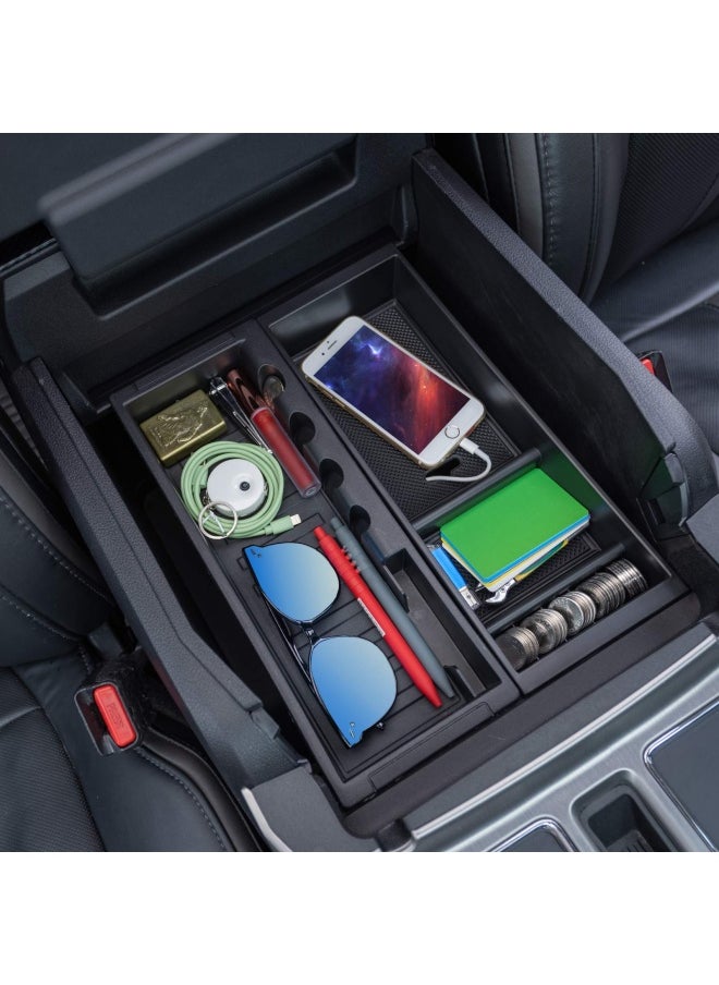 Generic - Pimcar Compatible With Ford 2015 2020 F150 2017 2022 F250 F350 F450 2018 2022 Expedition Center Console Organizer Insert Tray Pallet Storage Accessories Work Great With The Factory Tray One Tray - Image 1