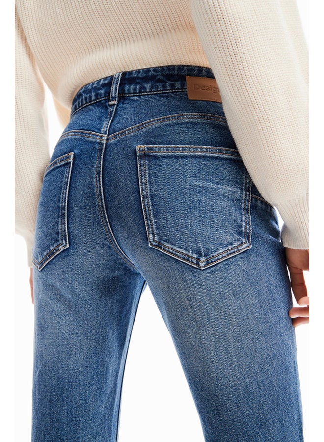 DESIGUAL جينز ضيق مزين بالزهور  - Image 3