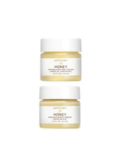 earth to skin Earth To Skin Honey Manuka Mini Duo Set Day Gel Cream 05 Fl Oz and Night Cream 05 Fl Oz with Hyaluronic Acid  Vitamin E AllDay  Night Hydration for Face and Neck 2 Pack 