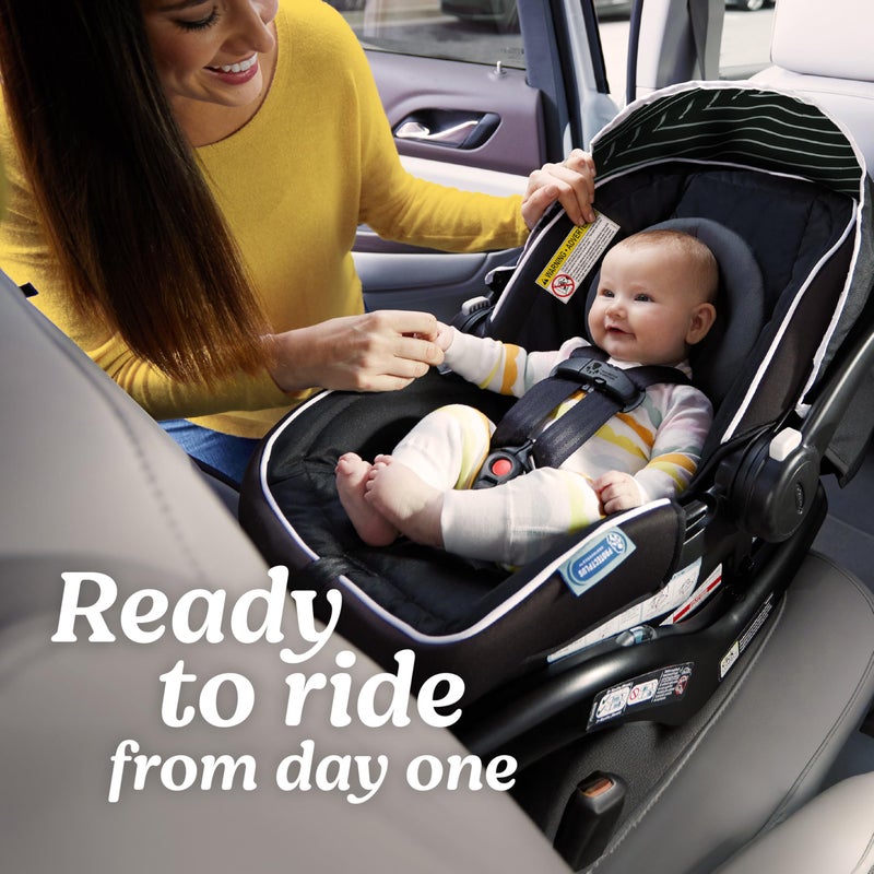 Graco SnugRide Lite LX Infant Car Seat, Lightweight Rear-Facing Seat for Babies 4â€“30 lb, 4-Position Adjustable Base, LATCH Installation & ProtectPlus Engineered, Studio - Image 2