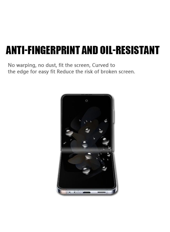 Privacy Screen Protector for Samsung Galaxy Z Flip 4 5G, Anti Scratch Anti Peep Inside Screen Protector, Foldable Bubble Free Soft Anti Spy Screen Protector - Image 4
