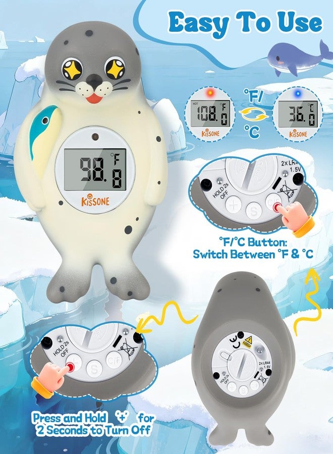 KISSONE Baby Bath Thermometer Digital for Water Temperature - Fast & Accurate °F/°C Reading, Waterproof Floating Safety Thermometer for Infants & Toddlers - Image 4